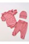Ella Hat with Frills and Gloves 3 Piece Suit Set