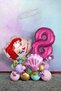 Little Mermaid Ariel Little Mermaid Balloon Bouquet Fuchsia Number Balloon