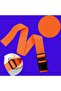 4 Pieces Orange Color Luggage Suitcase Safety Belt Fits All Suitcases Width 4cm - 4