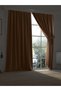 Brown Blackout Sun Proof Blackout Background Curtain - 3