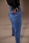Mila Women's Dark Blue Color High Waist Mom Mold Lycra Jeans - 3