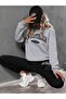 Women's California West Coast Printed 3 Thread Crew Neck Tracksuit Set