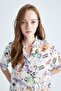 Cool Relax Fit Patterned Viscose Shirt - 3