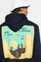 Navy Blue Regular/Normal Cut Tropical Printed Sweatshirt Tmnaw22Sw0797 - 4