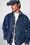 Orta Mavi %100 Pamuk Regular Fit Denim Kot Ceket TMNAW24CE00004 - 2