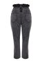 Gri Yüksek Bel Beli Lastikli %100 Pamuk Büyük Beden Mom Jeans TBBAW23JE00002 - 18