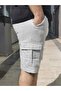 Unisex Gray Cargo Pocket Shorts Comfortable Wear - 2