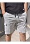 Unisex Gray Cargo Pocket Shorts Comfortable Wear - 5