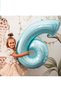 Mermaid Birthday Concept Balloon Chain Number Balloon and Background Curtain - 7