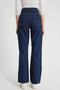 Albatros Dark Blue Lycra Super High Waist Loose Jeans Palazzo Trousers - Wide Leg - 4