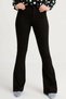 Terasa High Waist Lycra Black Flare Jeans Trousers