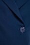 Navy Blue Crop Woven Blazer Jacket TWOAW24BC00023 - 7