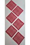 غطاء مناديل محبوكة على الطراز العثماني 6 قطع 30x30 (أحمر)