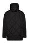 Black Oversize Fit Hooded Water and Wind-Resistant Lightweight Padded Coat Tmnaw24Mo00006 - 8