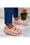 Women's Closed Front High Stone Sea Pool Beach Slippers