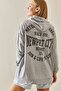 Gray Back Printed Hooded Sweatshirt 3YXK8-47462-03 - 3