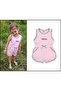 Bow and Applique Snap Fastener Zero Sleeve Children's Shorts Jumpsuit - 4
