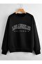 Los Angeles printed black crew neck sweatshirt