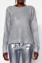 Gray Foiled Printed Knitwear Sweater TWOAW24KZ00708 - 4