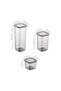 15-Piece Square Food Storage Container Set with Label 5x (0.55 LITER, 1.2 LITER, 1.75 LITER) Anthracite - 5