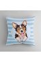 Throw Pillow Cover, Pillow Cover, Patterned Cover, Figured Throw Pillow, Dog Throw Pillow - 4