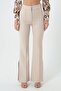 Women's Beige Side Slit Trousers - 2