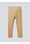 High Waist Slim Leg Regular Beige Men's Trousers 122A4Dkh55I18 - 5