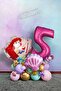 Little Mermaid Ariel Balloon Bouquet Fuchsia Number Balloons