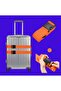 4 Pieces Orange Color Luggage Suitcase Safety Belt Fits All Suitcases Width 4cm - 5