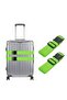 Green Color 2 Pieces Luggage Suitcase Seat Belt - Width 4cm Fits All Suitcases