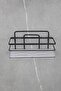 Bathroom and Cosmetic Organizer with Crystal Shelf and Stainless Lamas Black Shampoo Holder Adhesive Bathroom Shelf - 2