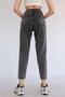 Jane Women's Smoke Color Comfortable Mom Fit High Waist Jeans - 3