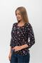 Floral Blouse with Rope Detail on the Collar - 3