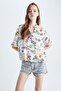 Cool Relax Fit Patterned Viscose Shirt
