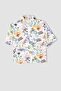 Cool Relax Fit Patterned Viscose Shirt - 5