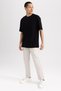 Relax Fit Crew Neck 100% Cotton T-Shirt Z6239az23sm - 5