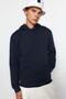 Navy Blue Regular/Normal Cut Tropical Printed Sweatshirt Tmnaw22Sw0797 - 2