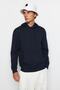 Navy Blue Regular/Normal Cut Tropical Printed Sweatshirt Tmnaw22Sw0797 - 3