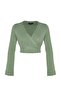 Mint Crop Yumuşak Dokulu Kruvaze Triko Kazak TWOAW24KZ00381 - 7