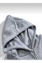 Gray Basic Oversize Hooded Sweatshirt - 3