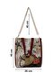 Tapestry shoulder Cotton BAG snaps Large volume organic printing beach-daily-Canvas shoulder bag - 2