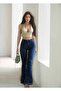 Jackson Women's Dark Blue High Waist Flare Jeans