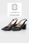 WOMEN'S BLACK GENUINE NATURAL LEATHER HEEL SHOES, NUMBER 35-40 - 3