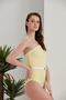 Women's Yellow One-Shoulder Belt Detailed Underwire Special Design Lined Stylish Boutique Swimsuit - 7