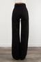 Black Lycra Super High Waist Loose Jeans Palazzo Trousers - 6