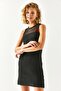 Women's Black Openwork Mini Beach Dress with Holes ELB-19001961 - 5
