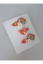 Girl Baby 3-Piece Buckle Set; Red Rainbow and Transparent Heart - 3