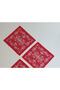 غطاء مناديل محبوكة على الطراز العثماني 6 قطع 30x30 (أحمر) - 2