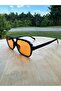 Orange Glass Retro Style Unisex Sunglasses - 3