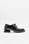 Black Leather Women's Oxford